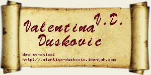 Valentina Dušković vizit kartica